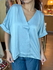 SATIN TUNIC BLOUSE