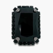 MINI SOLEIL RING WITH TRIM IN BLACK/BLACK