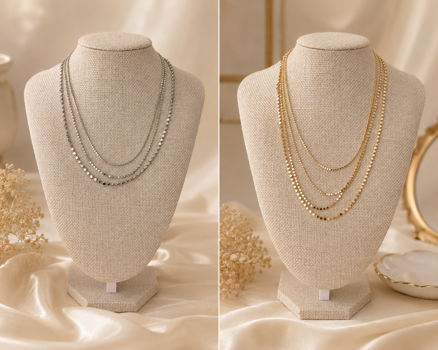 3-LAYER DOT NECKLACE