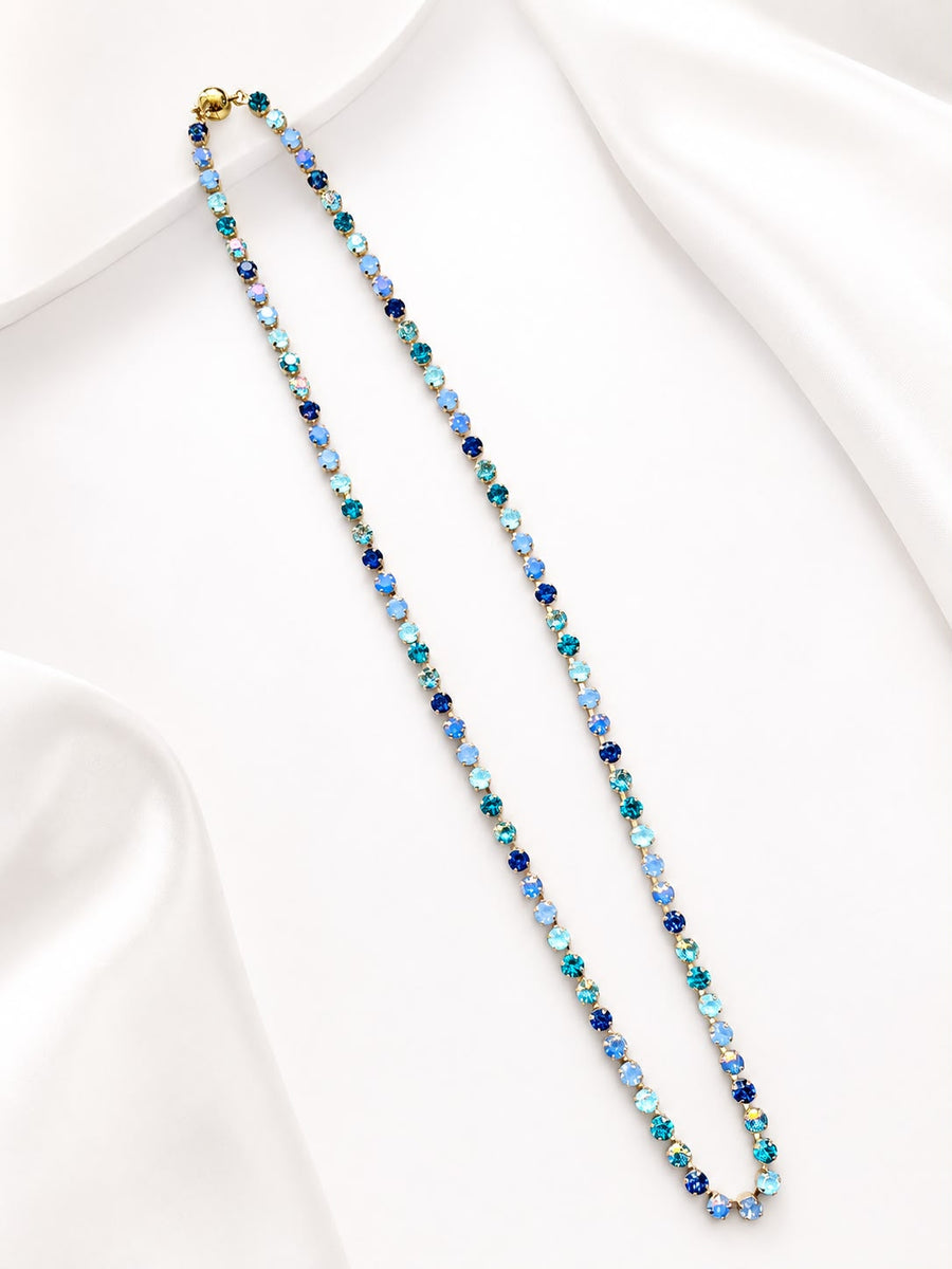 DENIM BLUE MIX SWAROVSKI NECKLACE