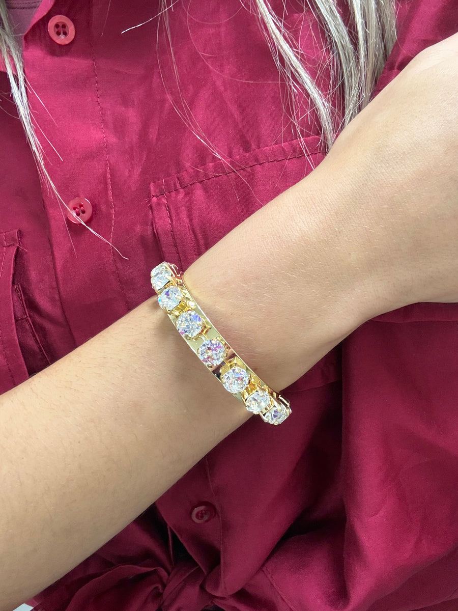 CLEAR SWAROVSKI CUFF BANGLE