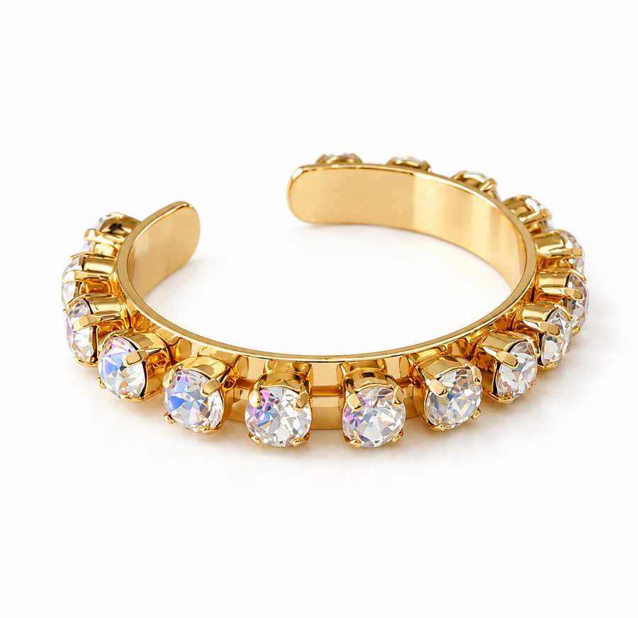 CLEAR SWAROVSKI CUFF BANGLE