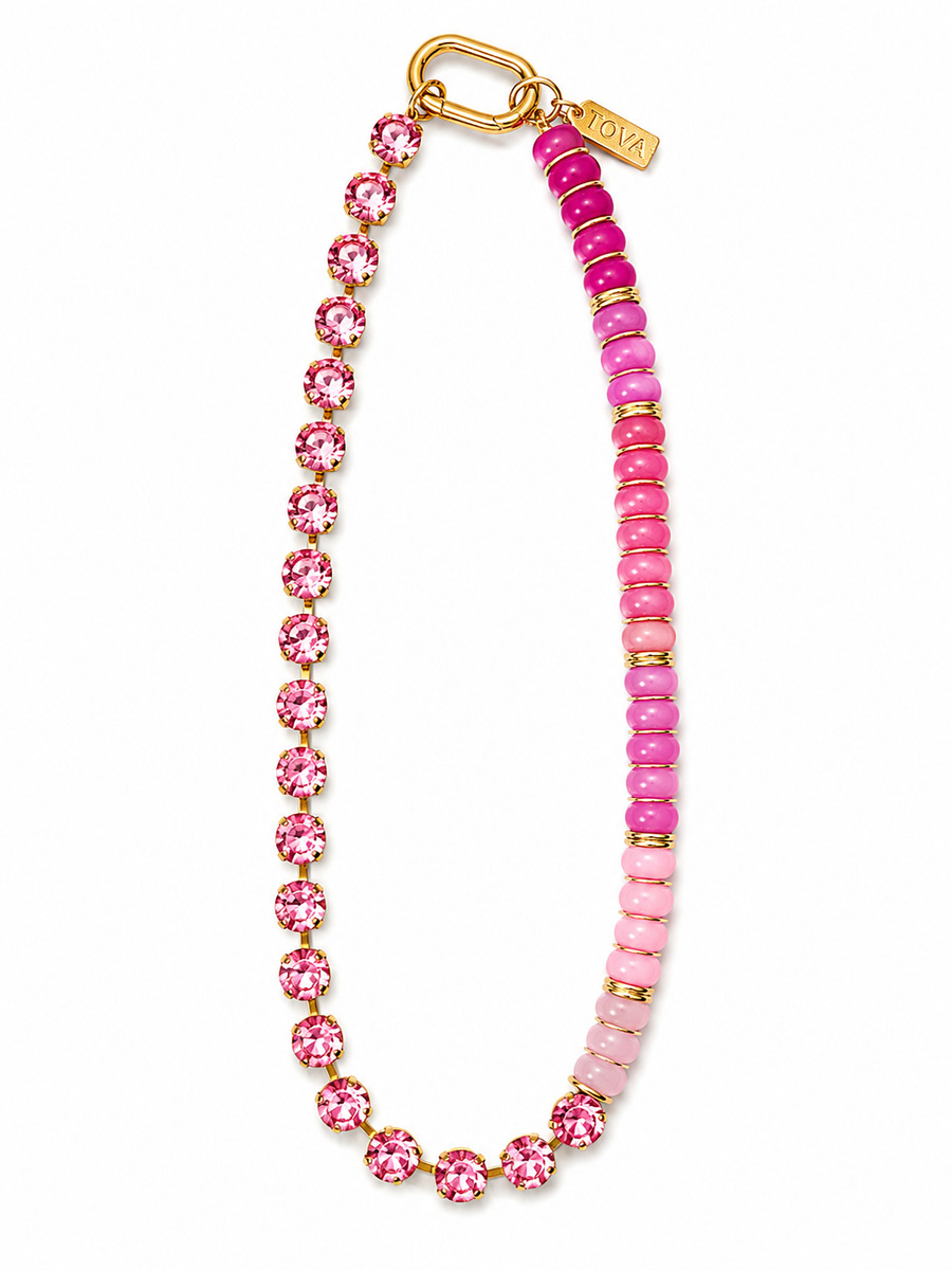 FAYE NECKLACE IN PINK SHADES