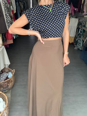 PIA MOCHA MAXI SKIRT