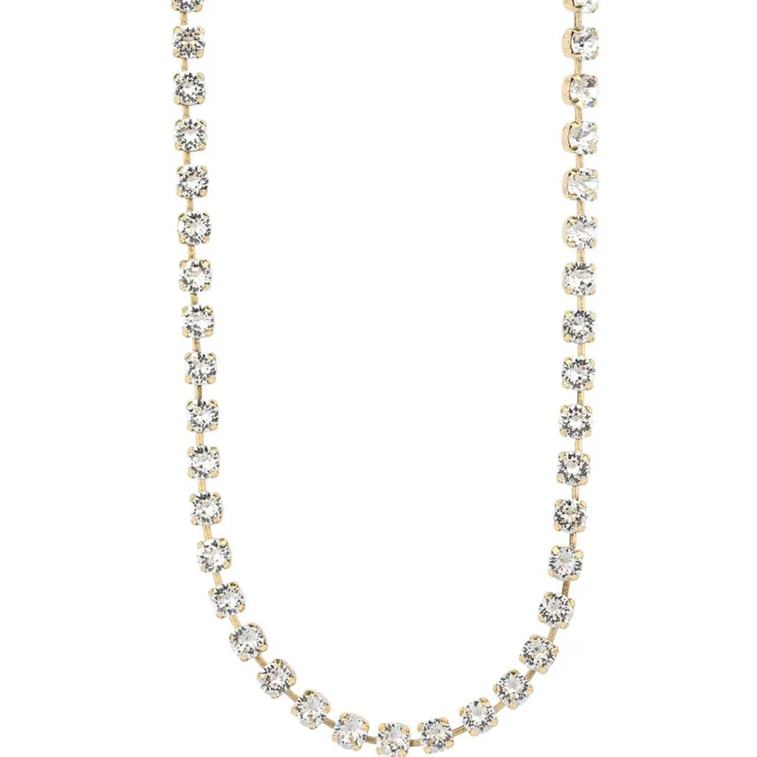 SARINA CLEAR/GOLD NECKLACE