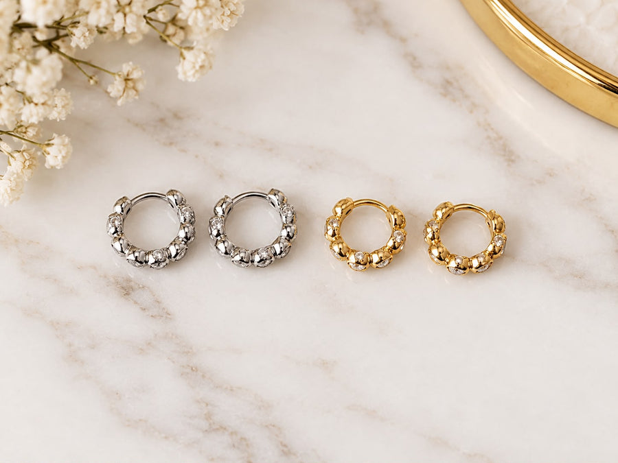 DOT MINI HUGGIE EARRINGS