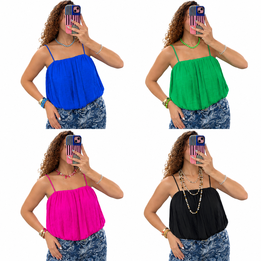 SILKY CAMI BUBBLE TOP