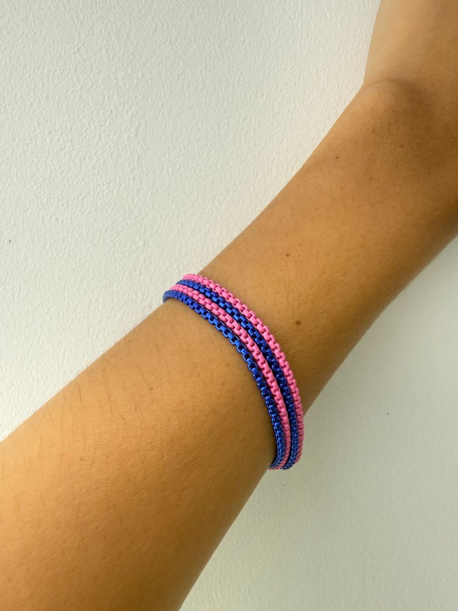PINK AND BLUE LAYERED BRACELET COLLAB