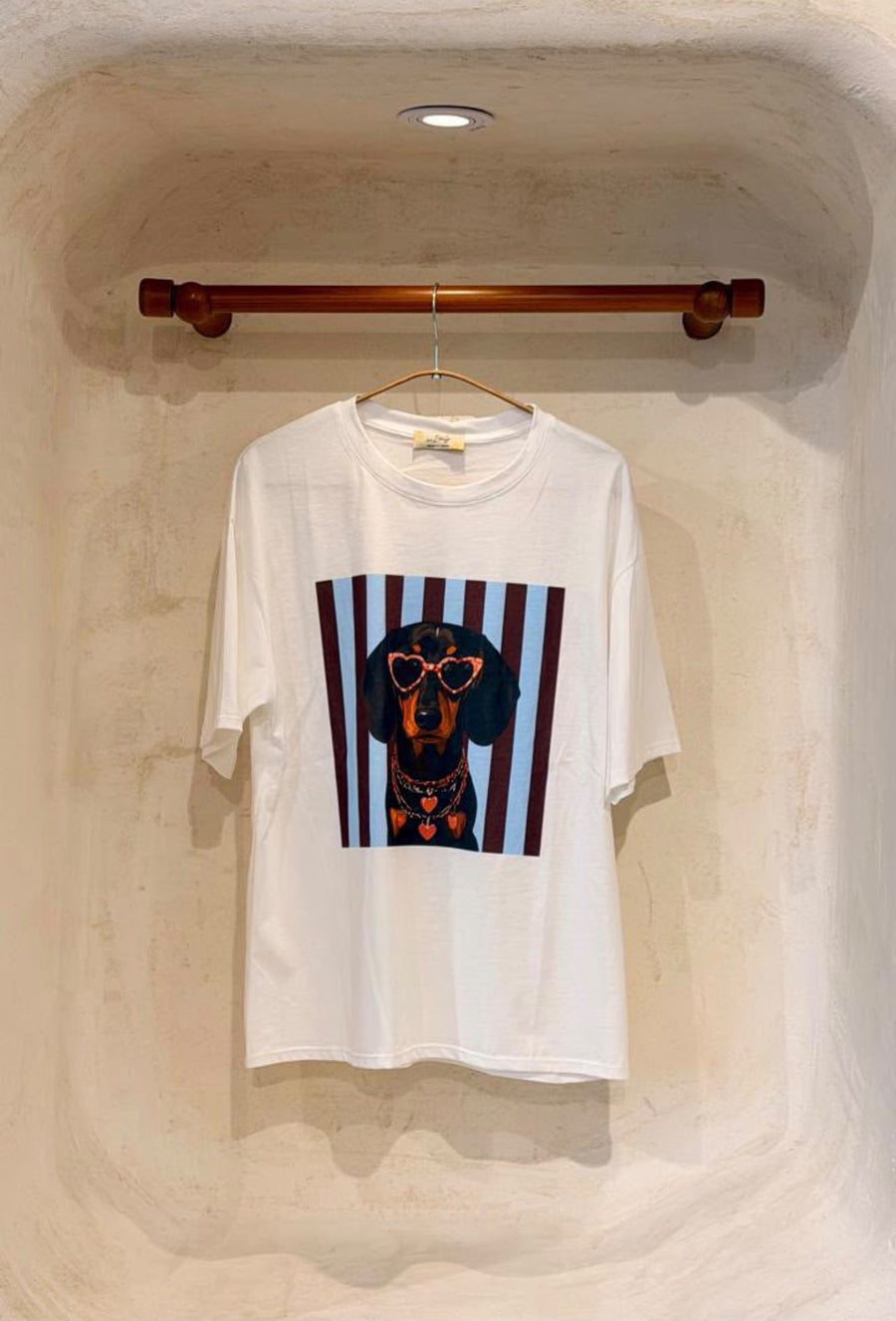 BLUE/BROWN DOG T-SHIRT
