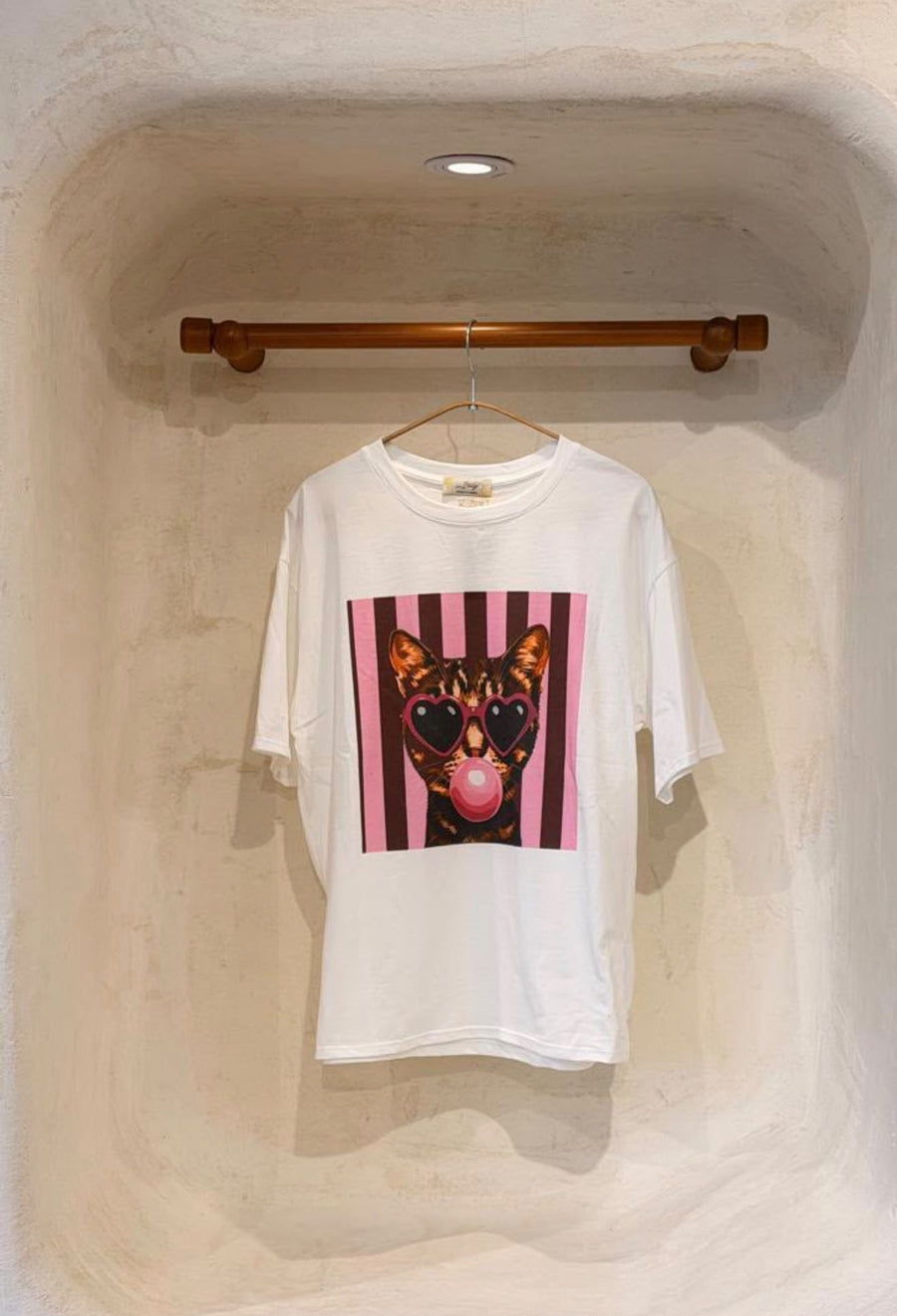 CAT STRIPED T-SHIRT