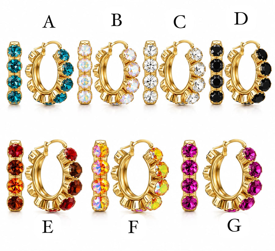SWAROVSKI HOOP EARRINGS