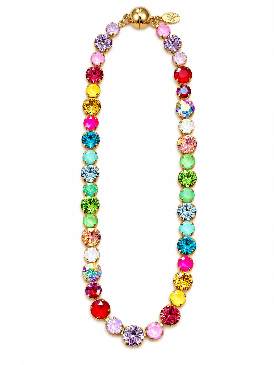 MULTICOLOR SWAROVSKI MAGNETIC CLASP NECKLACE