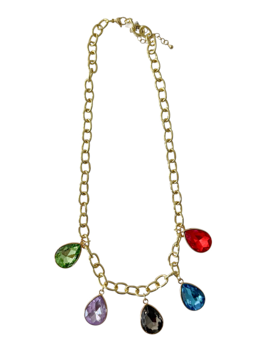 MULTICOLOR DROP NECKLACE