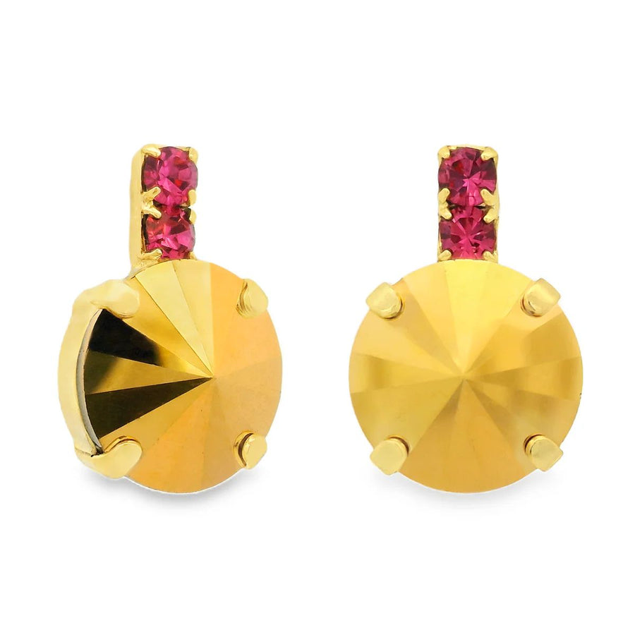DEE EARRINGS IN PINK/AURUM