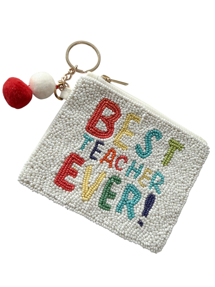 BEST TEACHER EVER COIN BAG