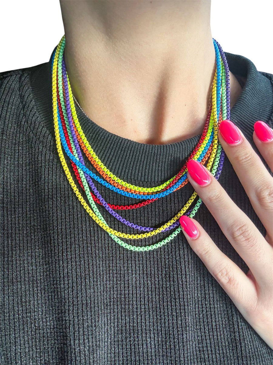 MULTICOLOR 6-LAYERED COLLAB NECKLACE
