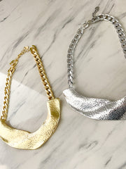 STATEMENT METAL CHAIN NECKLACE