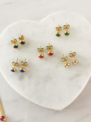 CRYSTAL EAR STUD EARRINGS