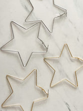 Load image into Gallery viewer, TEXTURED STAR HOOPS
