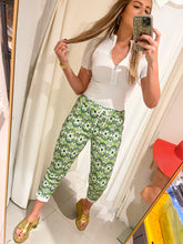 Load image into Gallery viewer, LIME GREEN/PURPLE -BLUE PRINT JOGGERS
