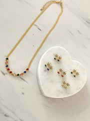 MULTICOLOR CRYSTAL NECKLACE