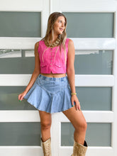 Load image into Gallery viewer, FUSCHIA TAILORED VEST TOP
