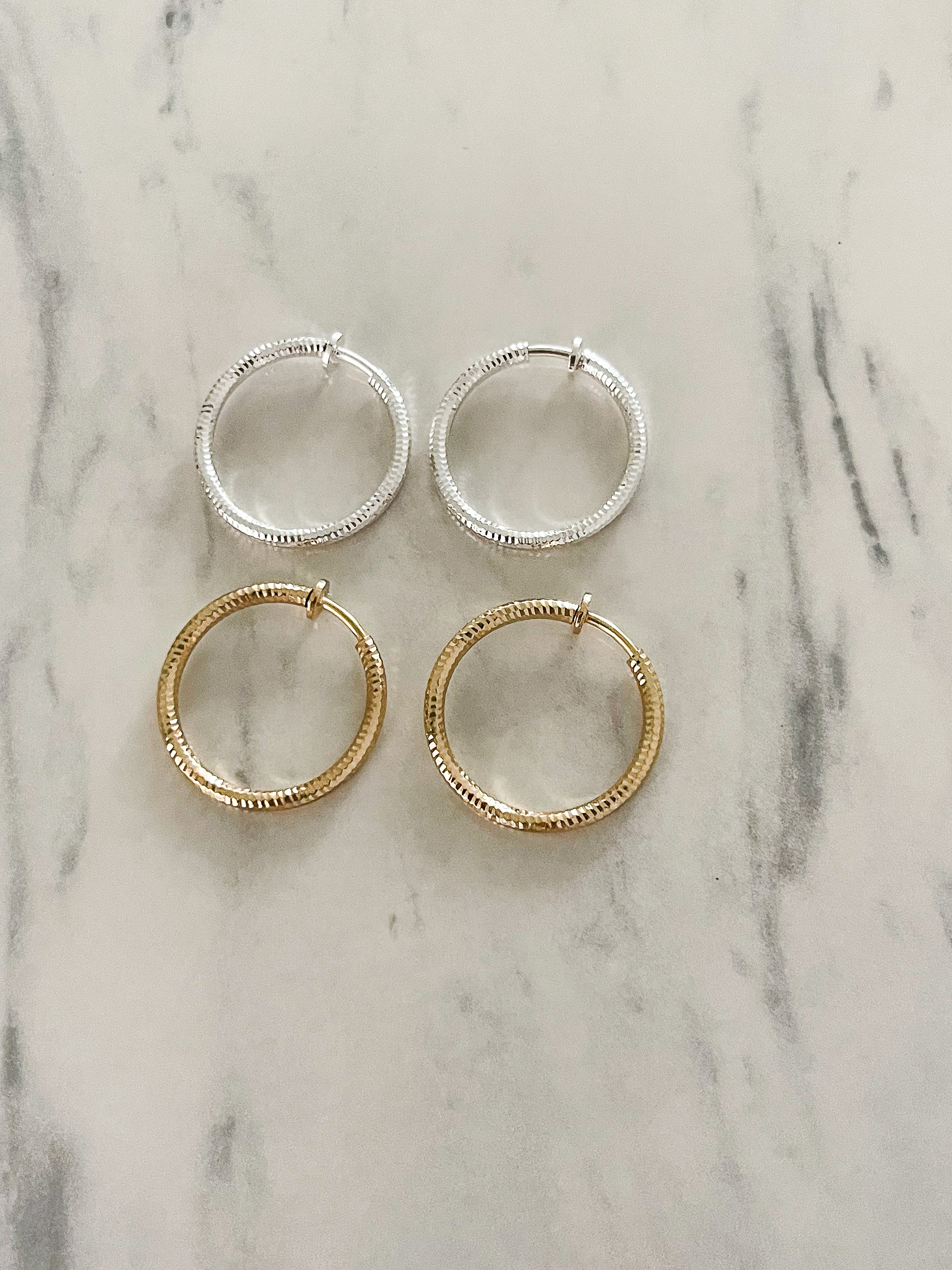 HYPOALLERGENIC METAL CLIP ON EARRINGS