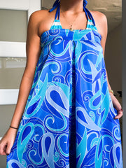 BLUE MULTI PRINT JUMPSUIT