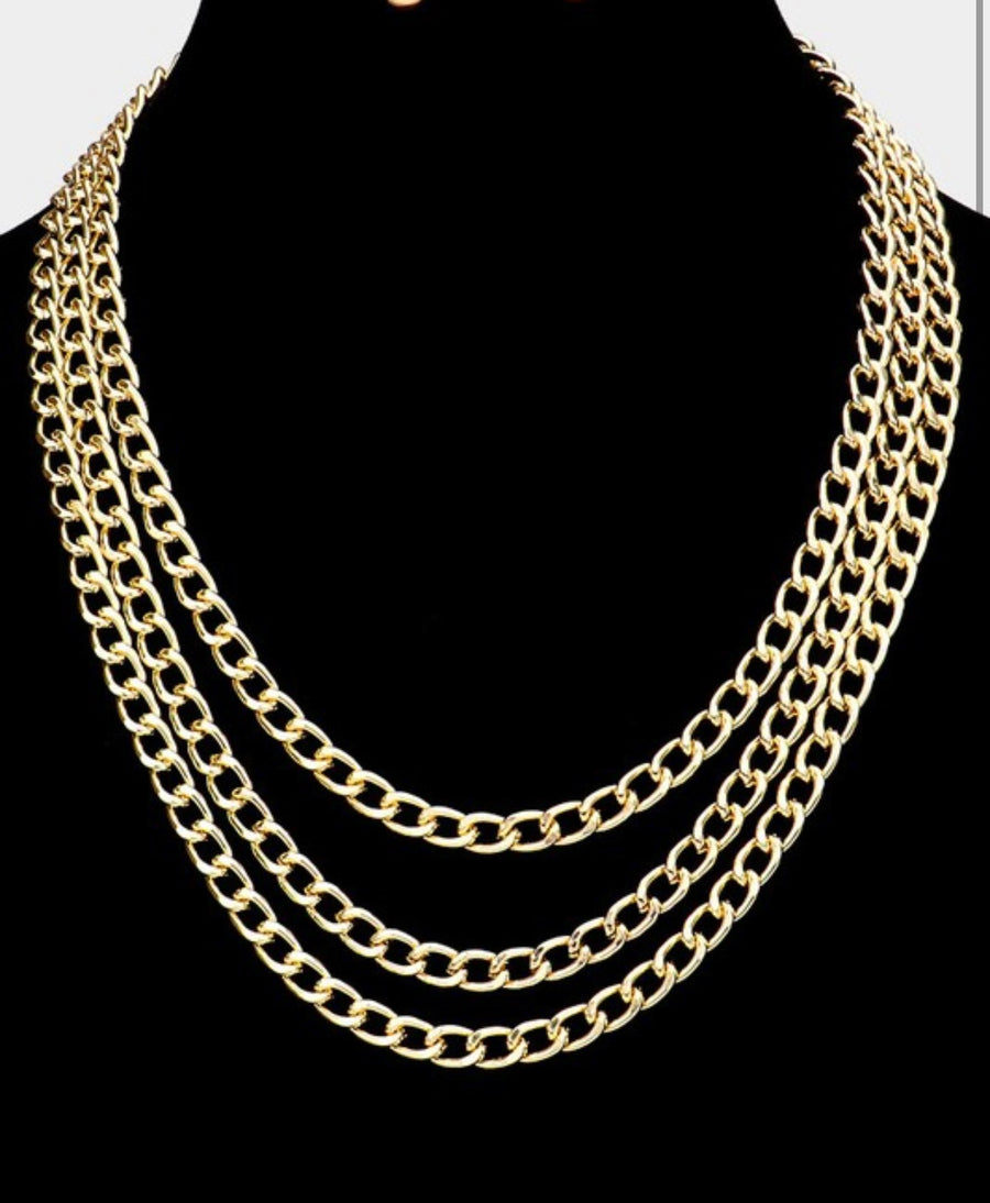TRIPLE LAYERED NECKLACE