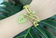 GOLD HEART LOCK BRACELET