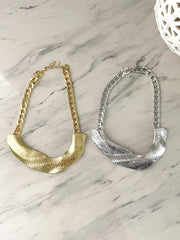 STATEMENT METAL CHAIN NECKLACE