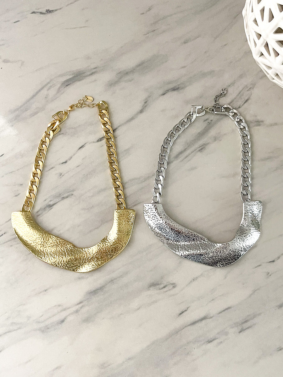 STATEMENT METAL CHAIN NECKLACE