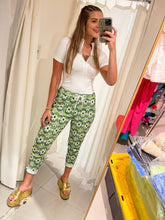 Load image into Gallery viewer, LIME GREEN/PURPLE -BLUE PRINT JOGGERS
