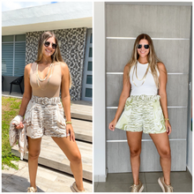 Load image into Gallery viewer, MARBLE BELTED SHORTS
