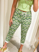Load image into Gallery viewer, LIME GREEN/PURPLE -BLUE PRINT JOGGERS
