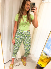 Load image into Gallery viewer, LIME GREEN/PURPLE -BLUE PRINT JOGGERS
