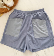 TWO TONE BLUE SHORTS