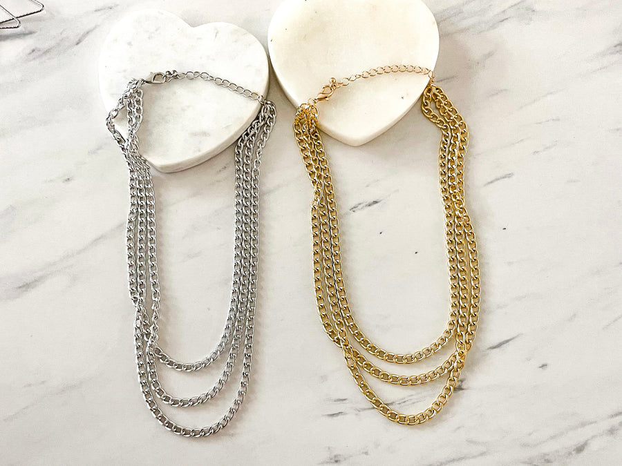 TRIPLE LAYERED NECKLACE