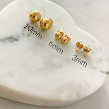 Load image into Gallery viewer, GOLD BALL STUD EARRING
