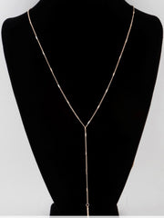 LONG BAR CHAIN DROP NECKLACE