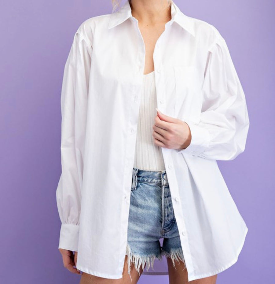 OVERSIZED PUFF SLEEVES BLOUSE