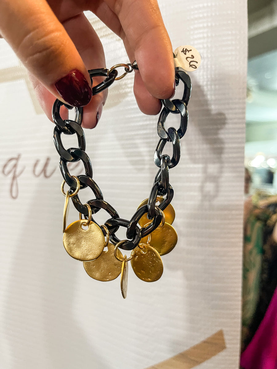 PEWTER GOLD BRACELET