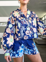 NAVY PEACH BLOUSE
