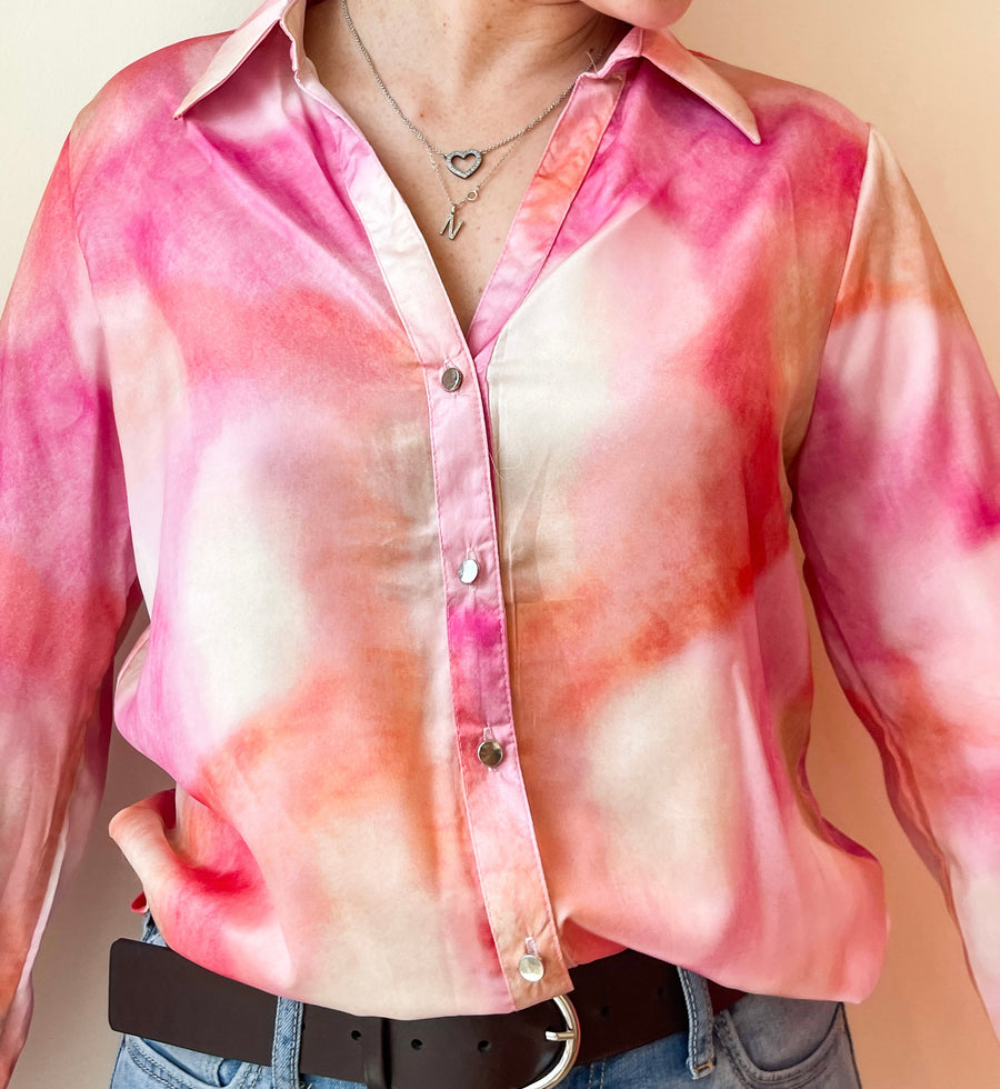 TIE DYE BUTTON DOWN SHIRT