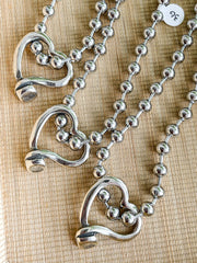 SILVER HEART NECKLACE