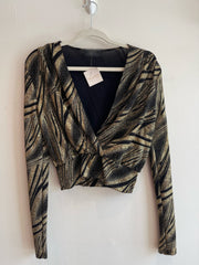 BLACK & GOLD CROP TOP
