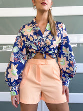 Load image into Gallery viewer, NAVY PEACH BLOUSE
