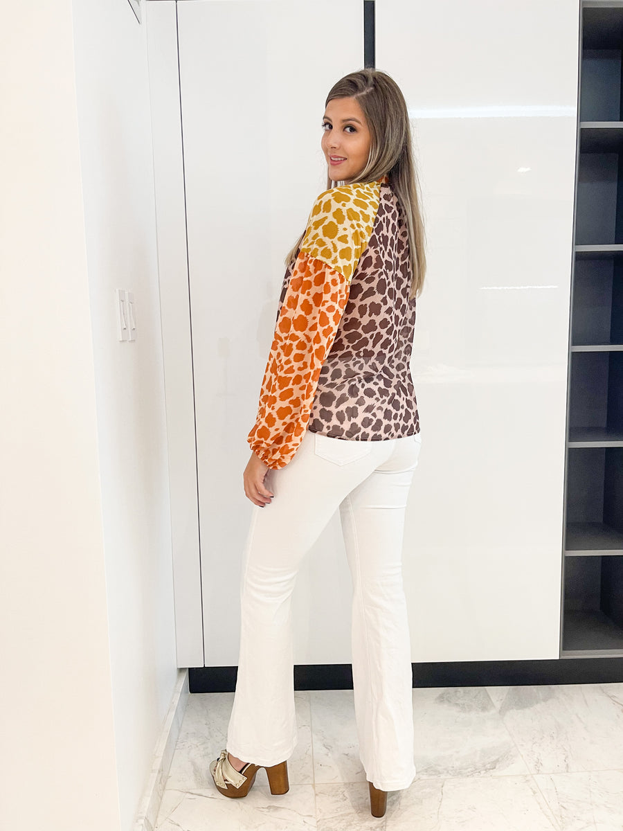 TRICOLOR PRINT TOP
