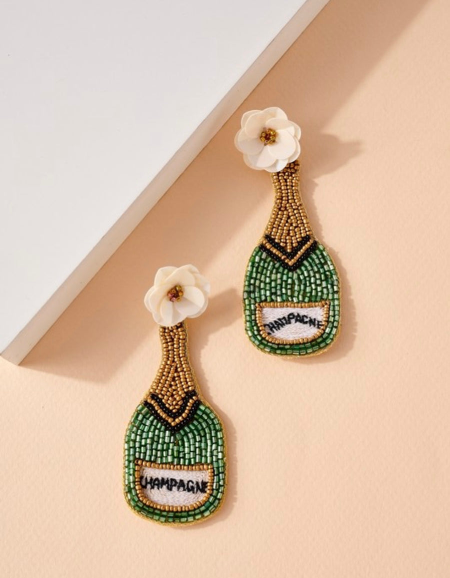CHAMPAGNE GREEN EARRINGS