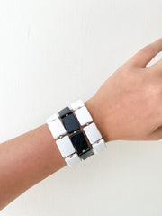 SET RECTANGLE ELASTIC BRACELET